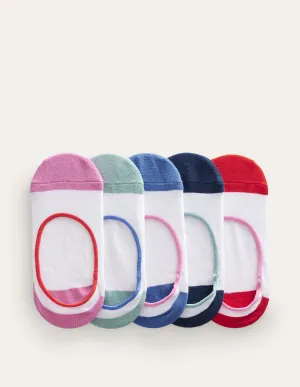 5 Paires de Chaussettes Secrètes - Multicolores, Bloc de Couleur