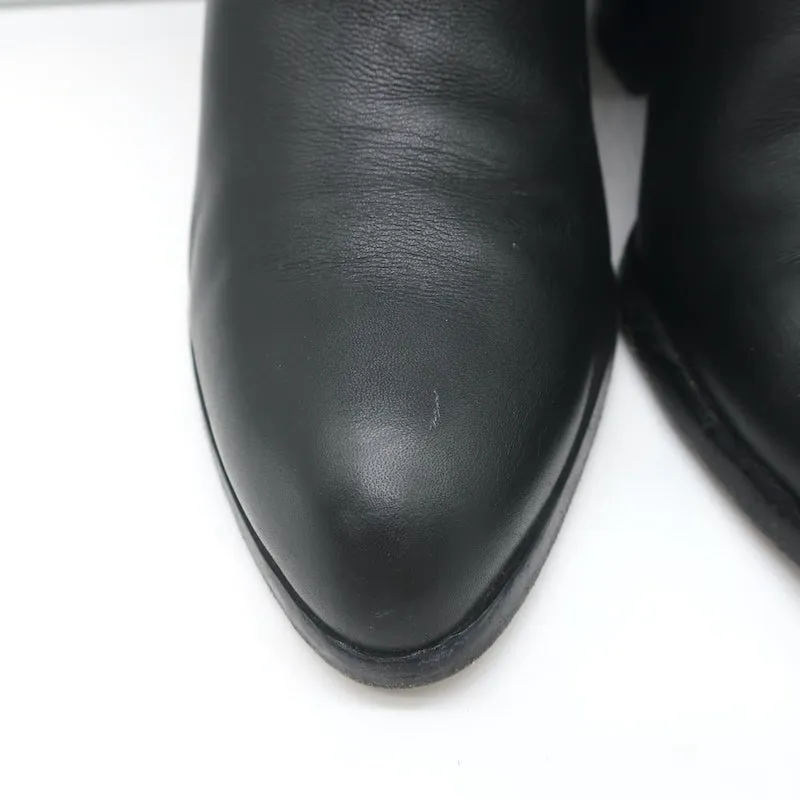 Bottes chelsea Alexander Wang Gabi en cuir noir taille 37 avec talon découpé