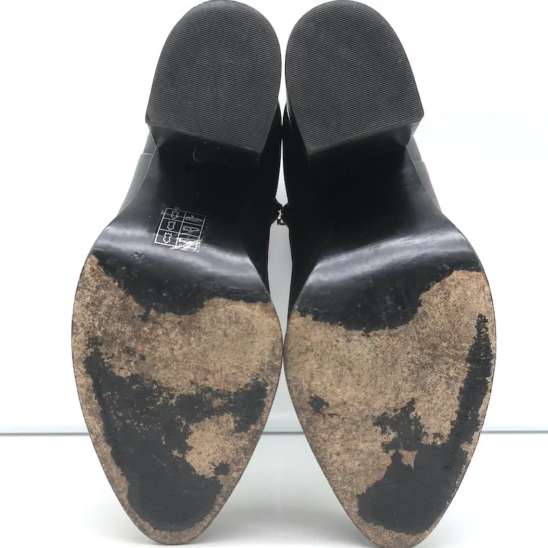Bottes chelsea Alexander Wang Gabi en cuir noir taille 37 avec talon découpé