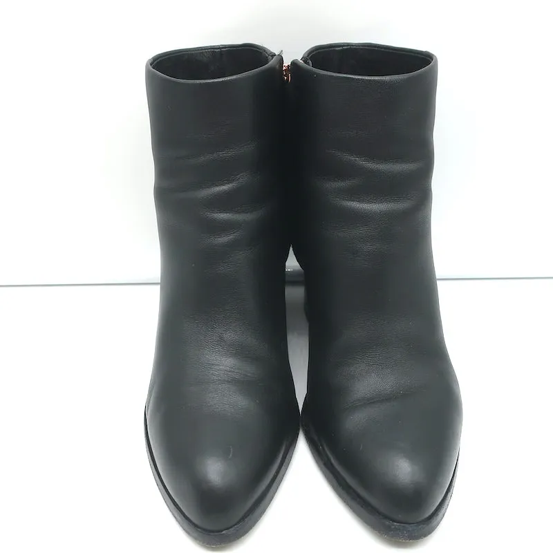 Bottes chelsea Alexander Wang Gabi en cuir noir taille 37 avec talon découpé