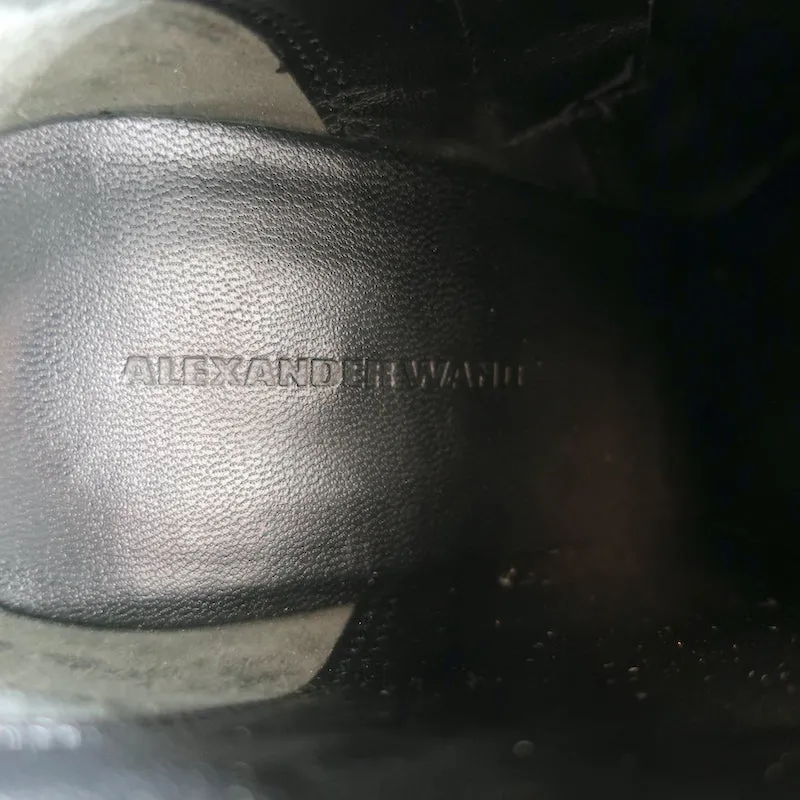 Bottes chelsea Alexander Wang Gabi en cuir noir taille 37 avec talon découpé
