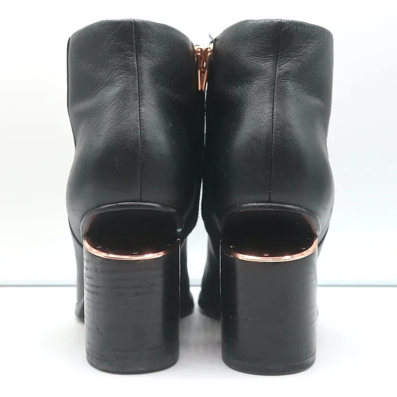 Bottes chelsea Alexander Wang Gabi en cuir noir taille 37 avec talon découpé