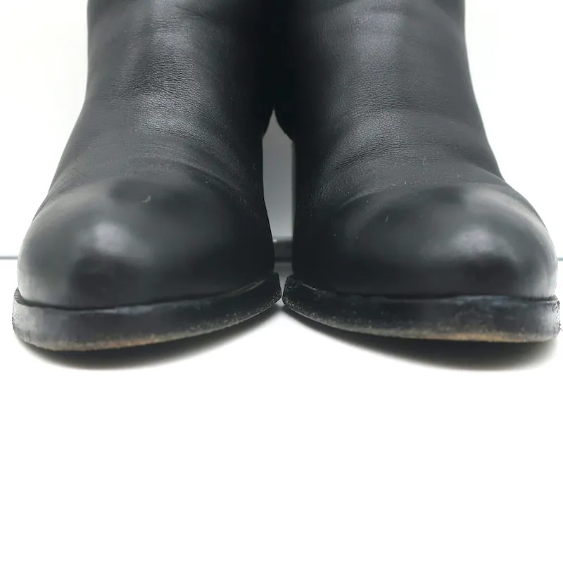 Bottes chelsea Alexander Wang Gabi en cuir noir taille 37 avec talon découpé