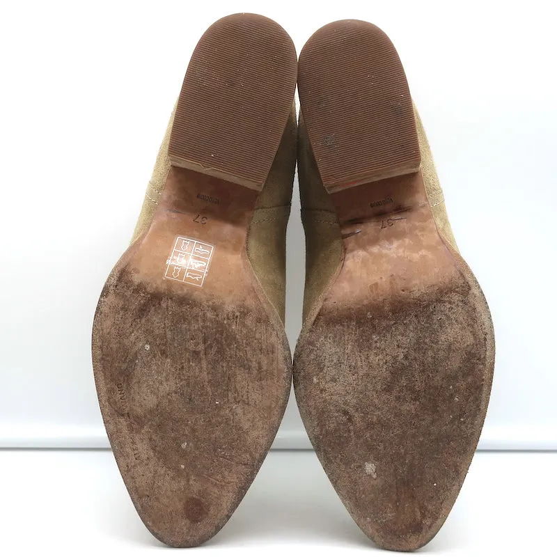Bottes chelsea Alexander Wang Kori en daim beige taille 37 avec talon découpé
