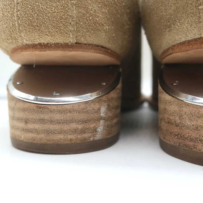 Bottes chelsea Alexander Wang Kori en daim beige taille 37 avec talon découpé