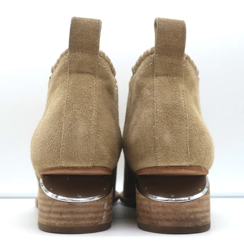 Bottes chelsea Alexander Wang Kori en daim beige taille 37 avec talon découpé