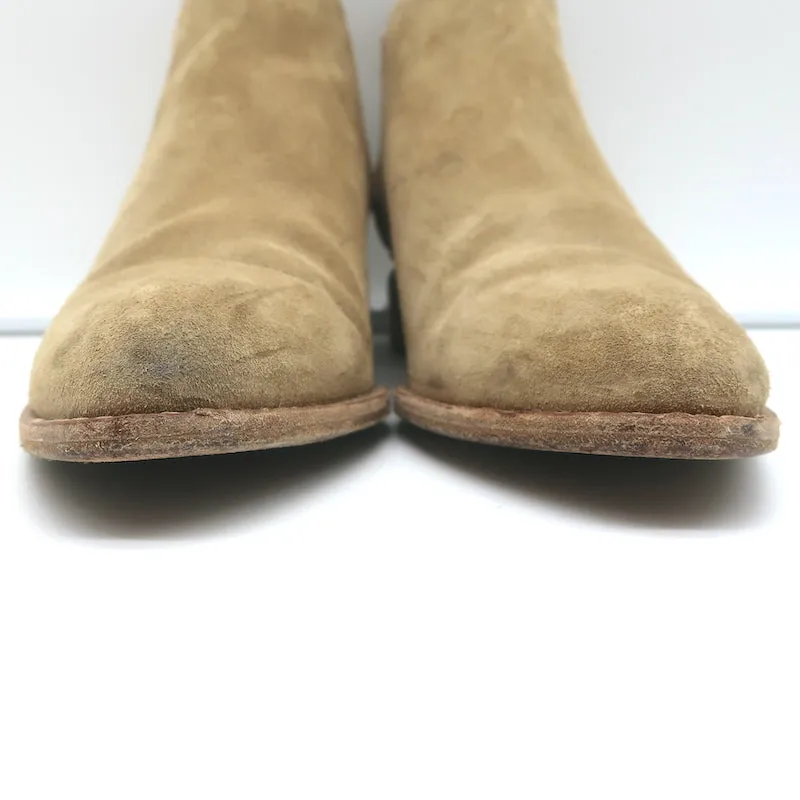 Bottes chelsea Alexander Wang Kori en daim beige taille 37 avec talon découpé