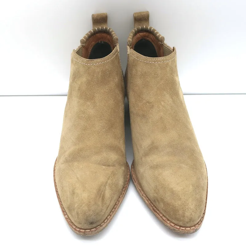 Bottes chelsea Alexander Wang Kori en daim beige taille 37 avec talon découpé