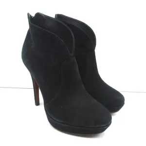 Bottes chelsea Alexandre Birman Plateforme en daim noir Taille 7 Bottines à talon haut