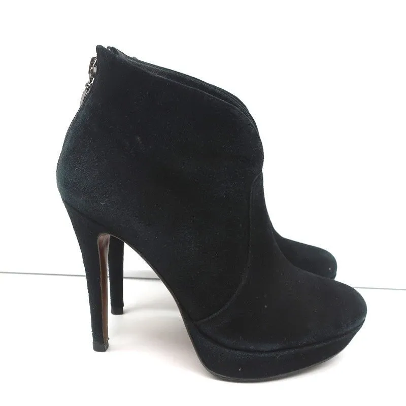 Bottes chelsea Alexandre Birman Plateforme en daim noir Taille 7 Bottines à talon haut