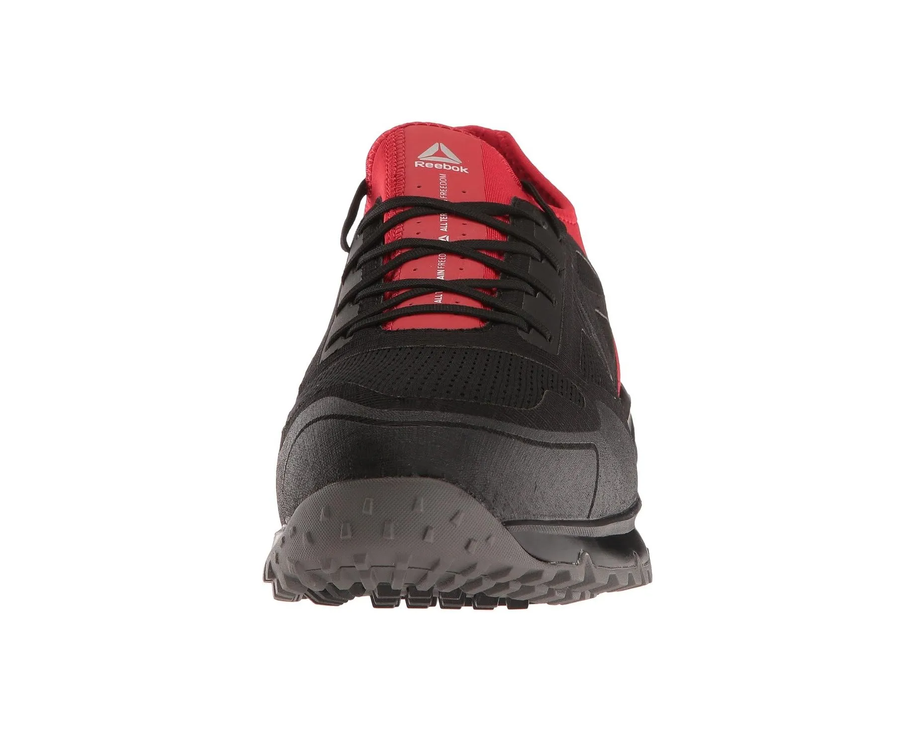Chaussure de travail athlétique à embout d'acier tout terrain Noir/Rouge