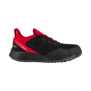 Chaussure de travail athlétique à embout d'acier tout terrain Noir/Rouge