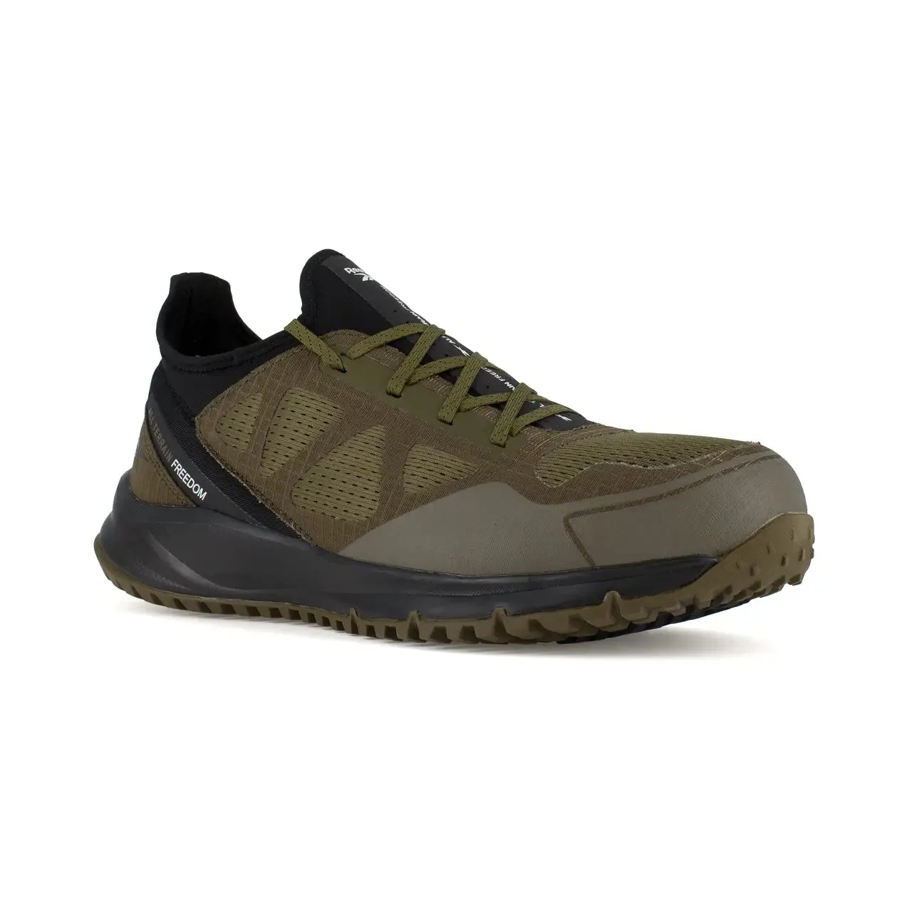 Chaussure de travail sportive à embout d'acier tout-terrain Sage/Noir
