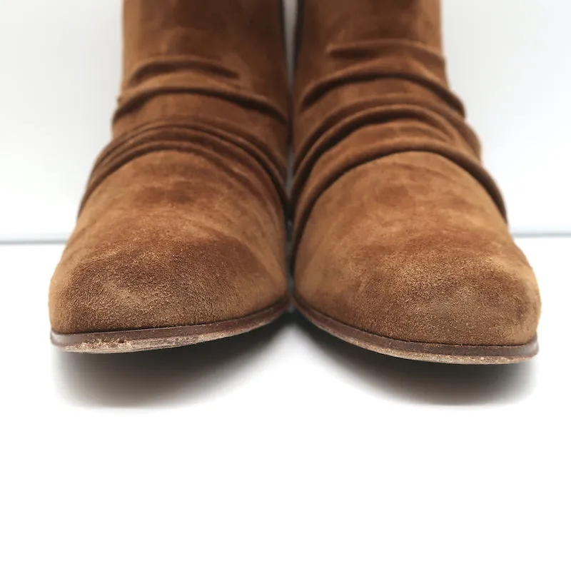 Bottes cheville Amiri en daim marron taille 38.5 avec fermeture éclair latérale