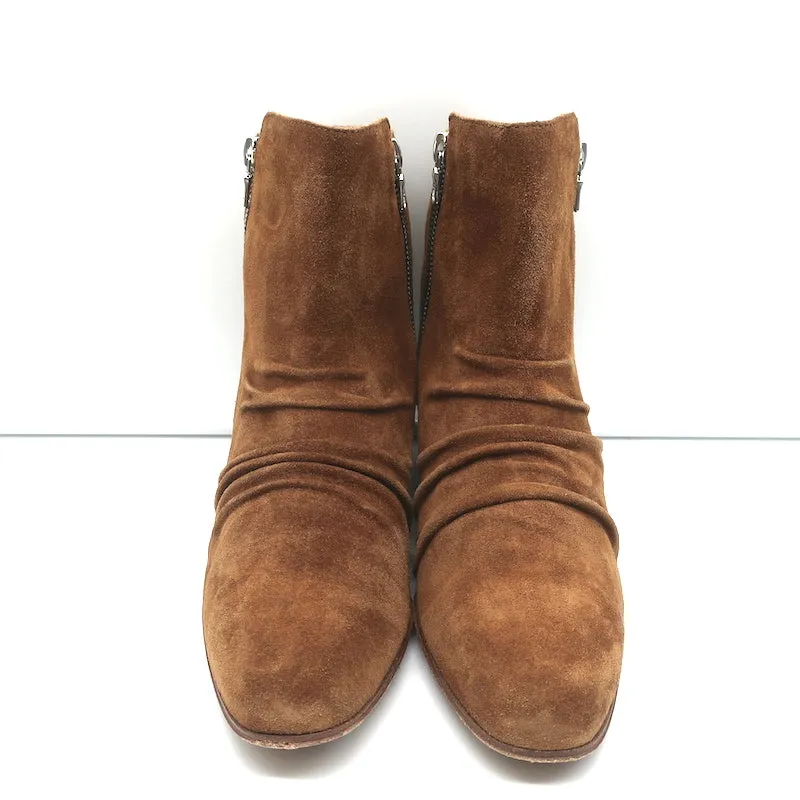 Bottes cheville Amiri en daim marron taille 38.5 avec fermeture éclair latérale