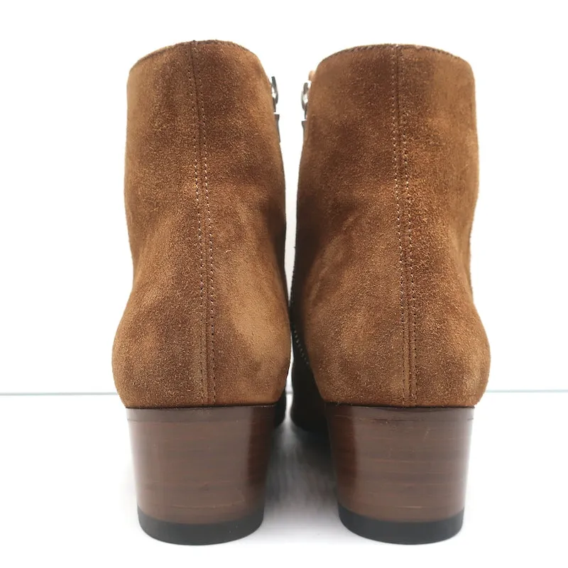 Bottes cheville Amiri en daim marron taille 38.5 avec fermeture éclair latérale