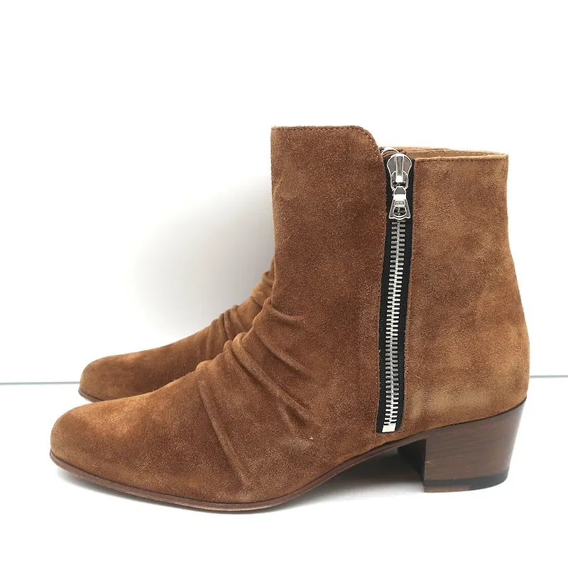 Bottes cheville Amiri en daim marron taille 38.5 avec fermeture éclair latérale