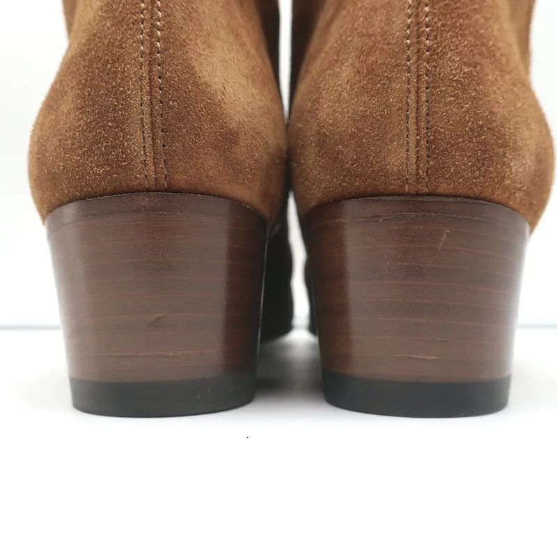 Bottes cheville Amiri en daim marron taille 38.5 avec fermeture éclair latérale
