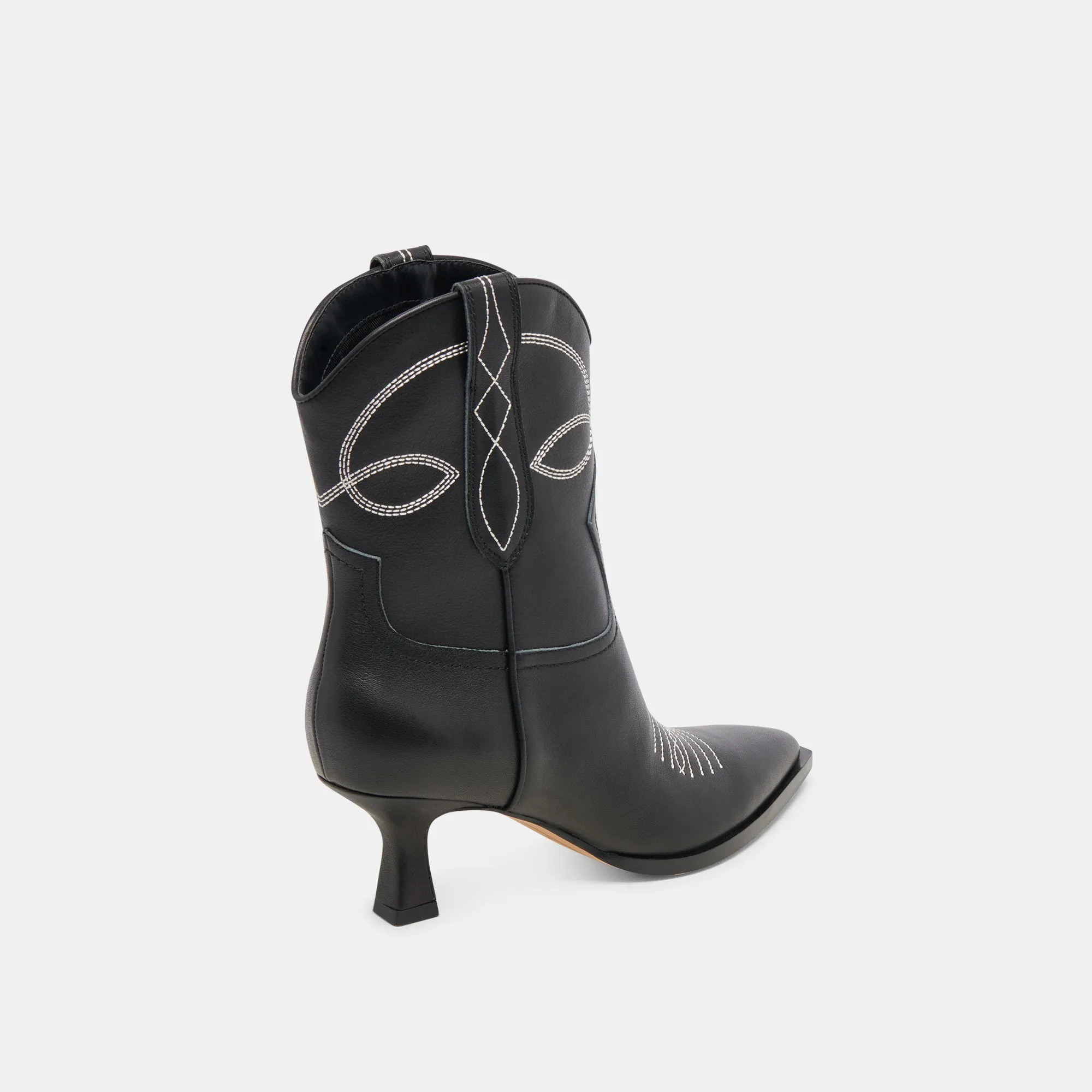 BOTTILLONS ANGEL NOIR ET BLANC EN CUIR