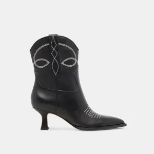 BOTTILLONS ANGEL NOIR ET BLANC EN CUIR
