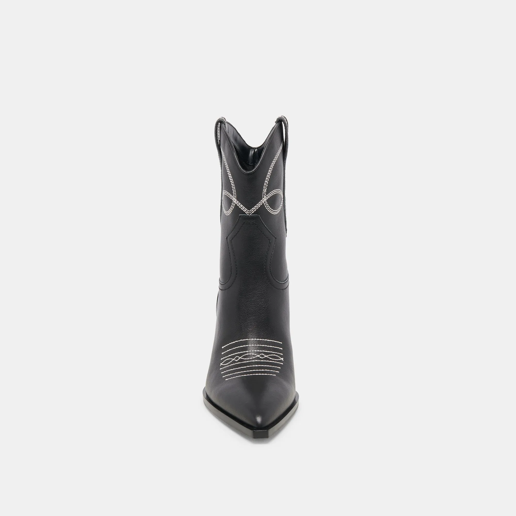 BOTTILLONS ANGEL NOIR ET BLANC EN CUIR