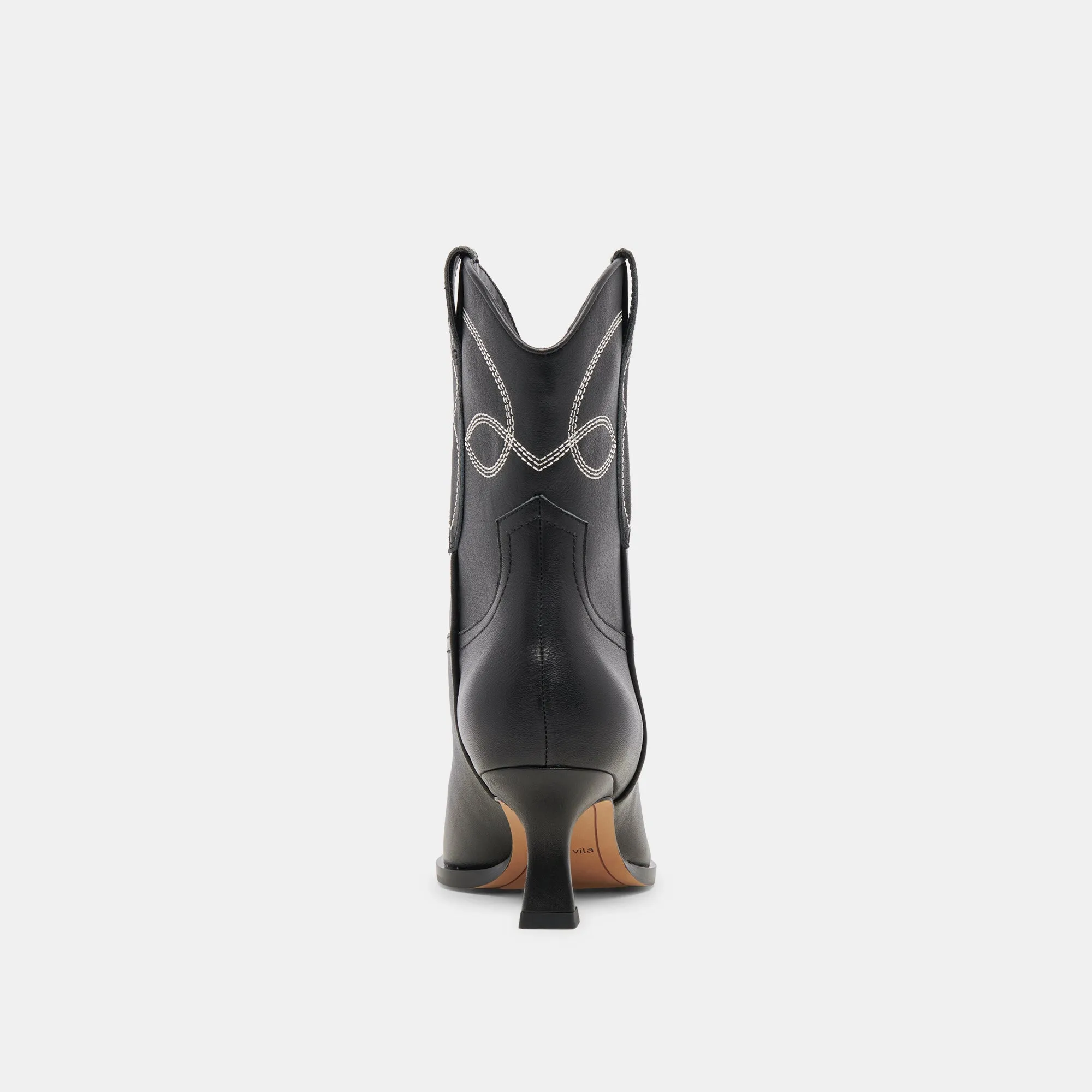 BOTTILLONS ANGEL NOIR ET BLANC EN CUIR
