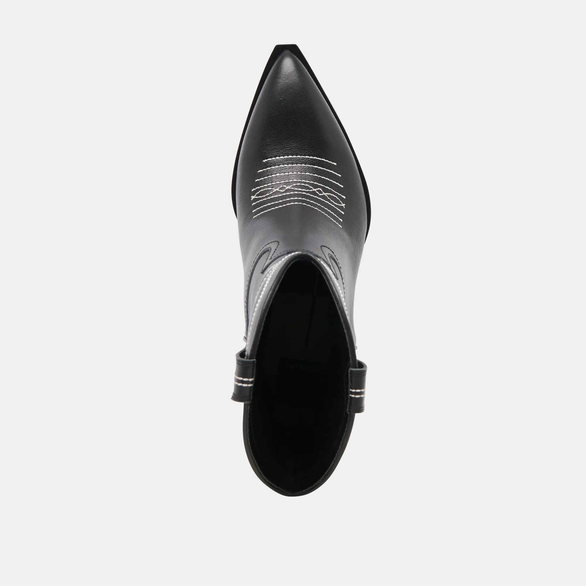 BOTTILLONS ANGEL NOIR ET BLANC EN CUIR