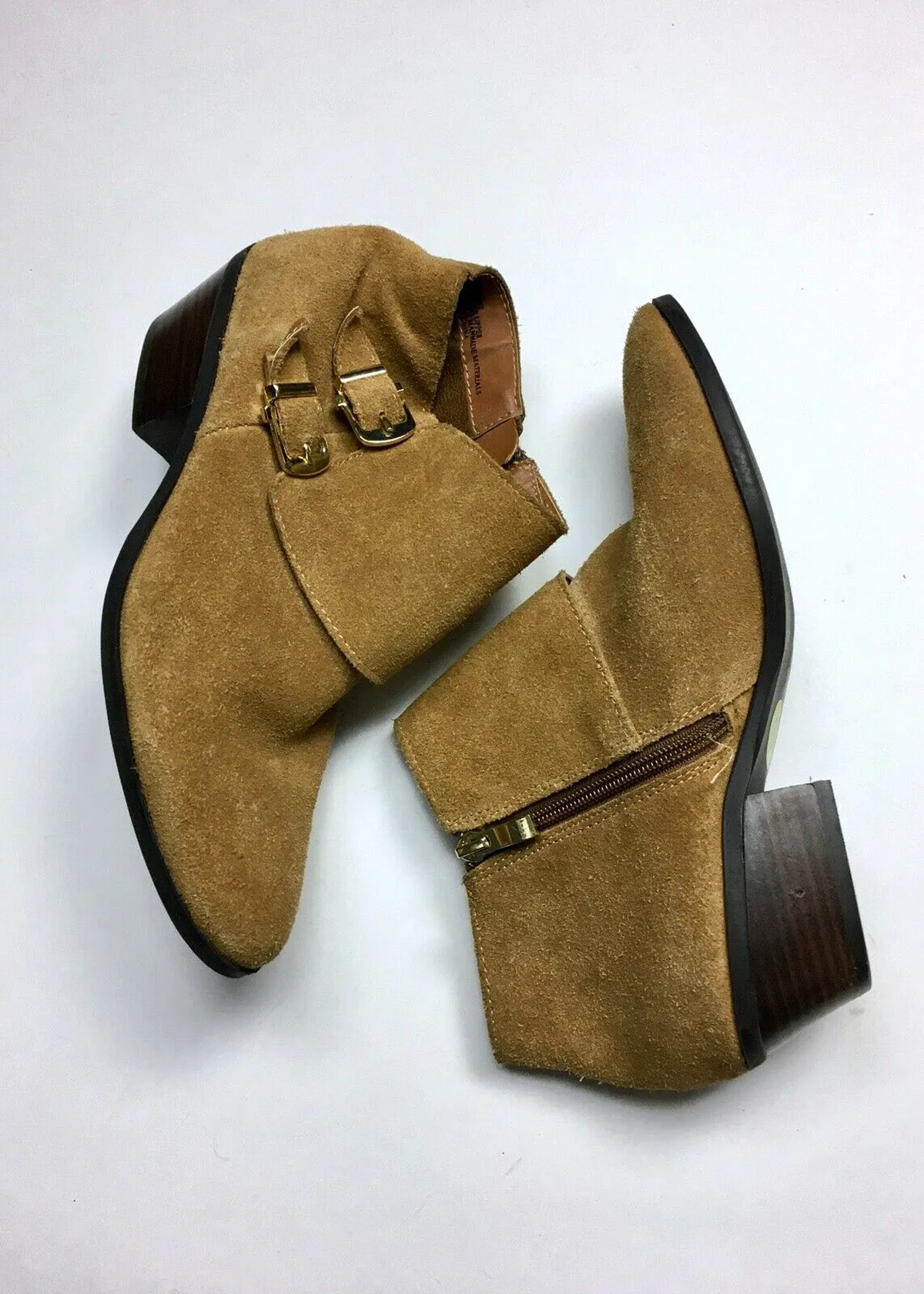 Bottes chelsea en daim beige taille 9