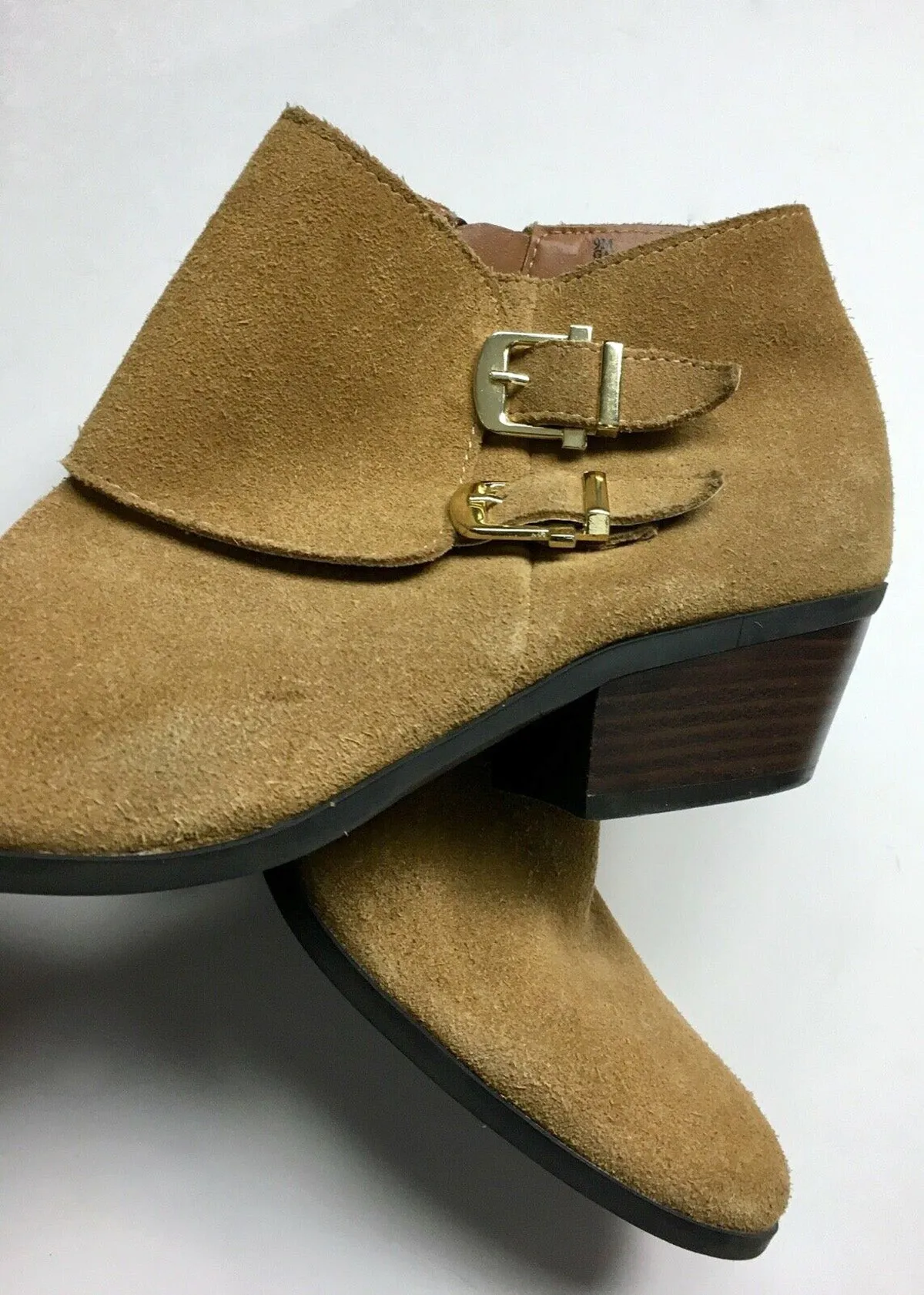 Bottes chelsea en daim beige taille 9