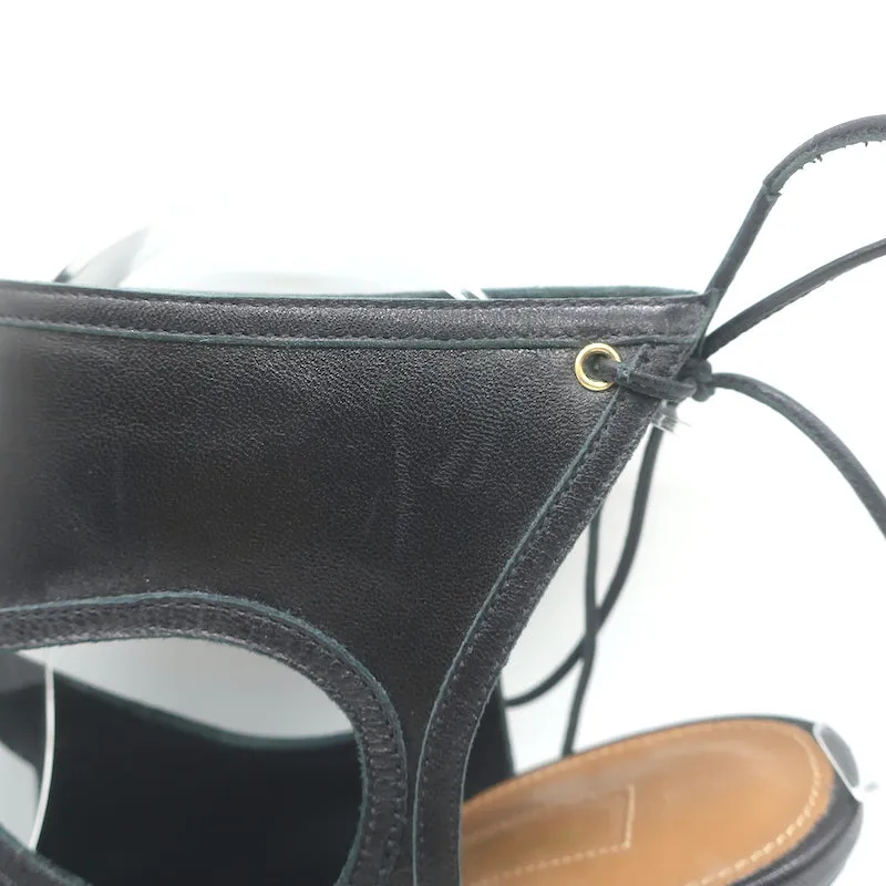 Aquazzura Escarpins Sexy Thing à découpes en cuir noir taille 39 à bout ouvert
