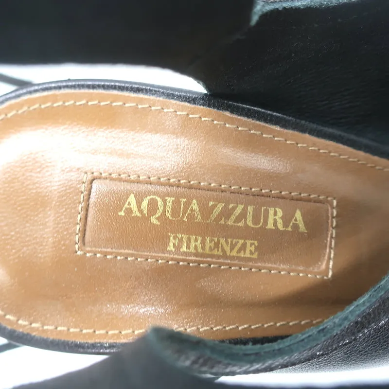 Aquazzura Escarpins Sexy Thing à découpes en cuir noir taille 39 à bout ouvert