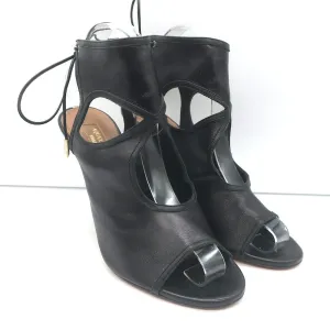 Aquazzura Escarpins Sexy Thing à découpes en cuir noir taille 39 à bout ouvert