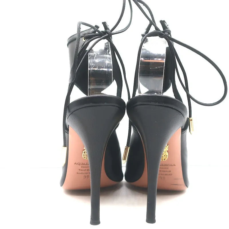 Aquazzura Escarpins Sexy Thing à découpes en cuir noir taille 39 à bout ouvert