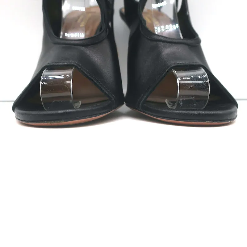 Aquazzura Escarpins Sexy Thing à découpes en cuir noir taille 39 à bout ouvert
