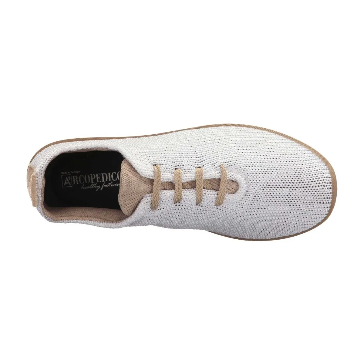 Arcopedico Femme LS Oxford Blanc/Beige Tissu