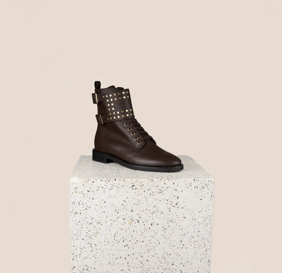 Asti Boucle - Cuir Chocolat