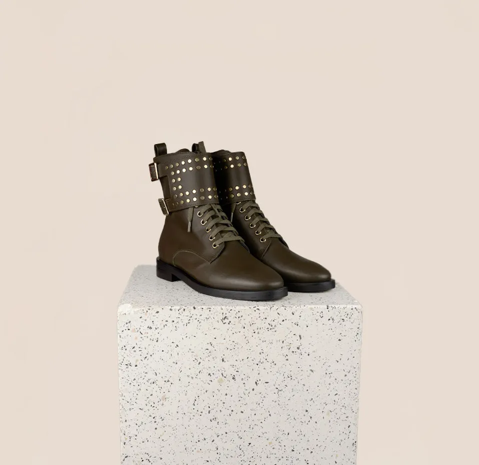 Asti Boucle - Cuir Forest
