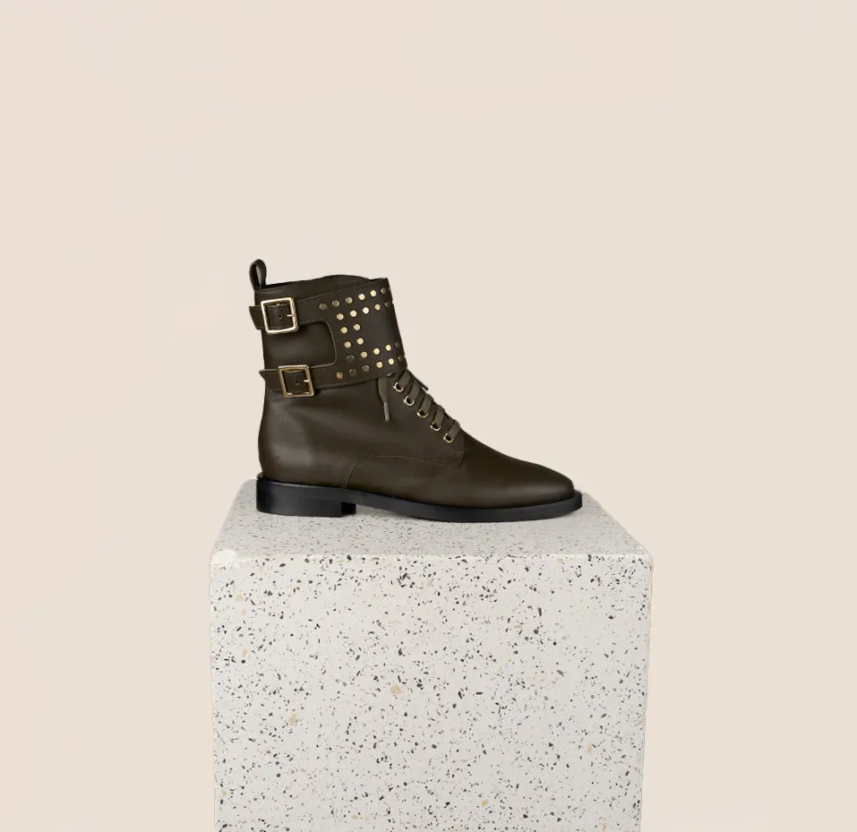 Asti Boucle - Cuir Forest