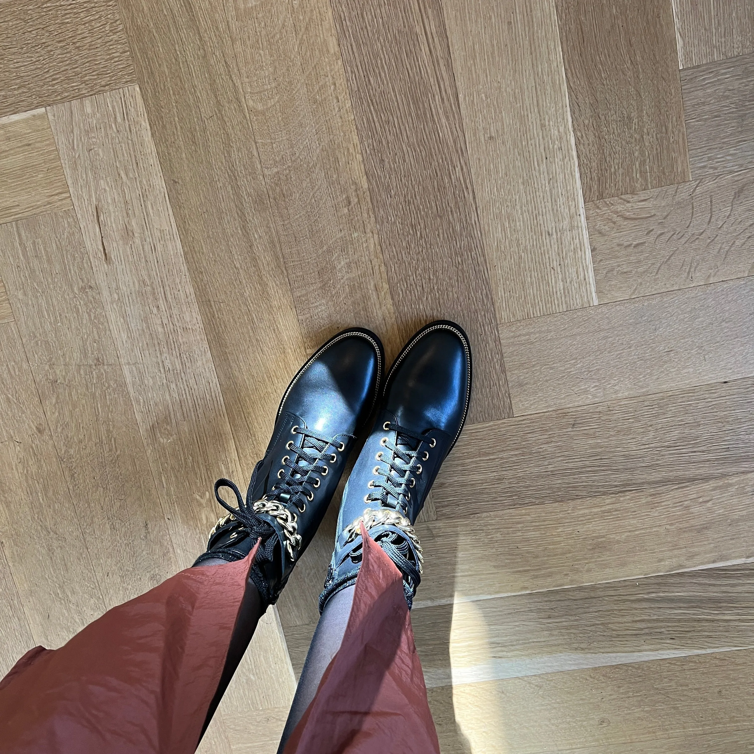 Asti Due Chain - Cuir noir