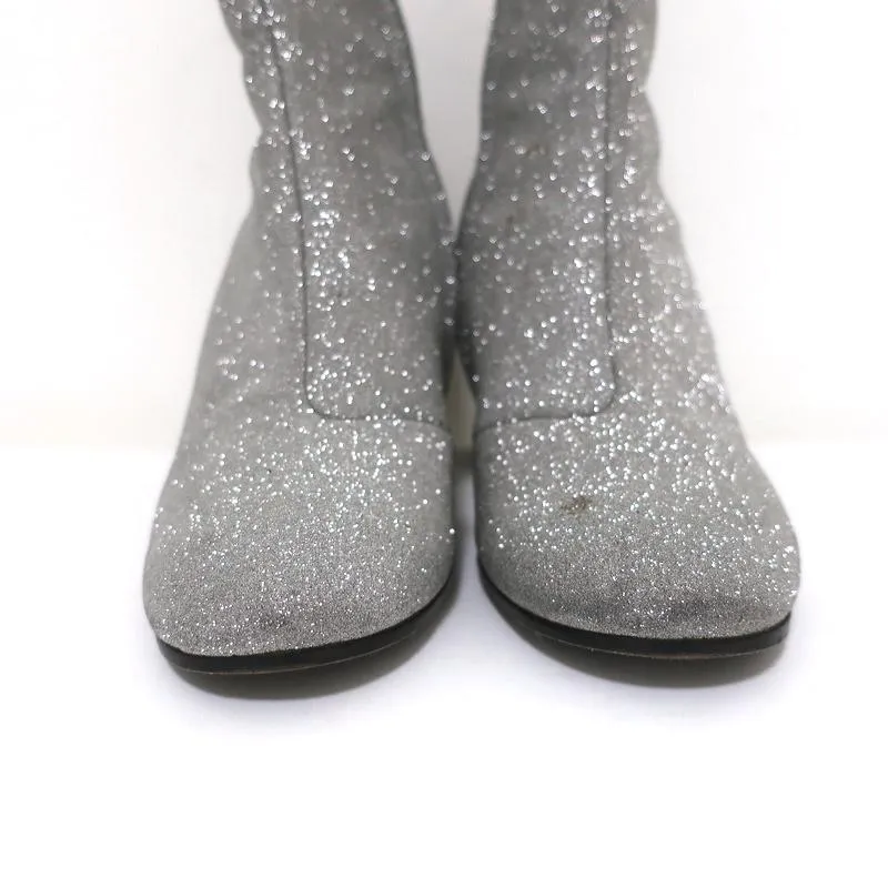 Bottes à cheville pailletées Balenciaga Argent Taille 37.5 Bottines à talon haut