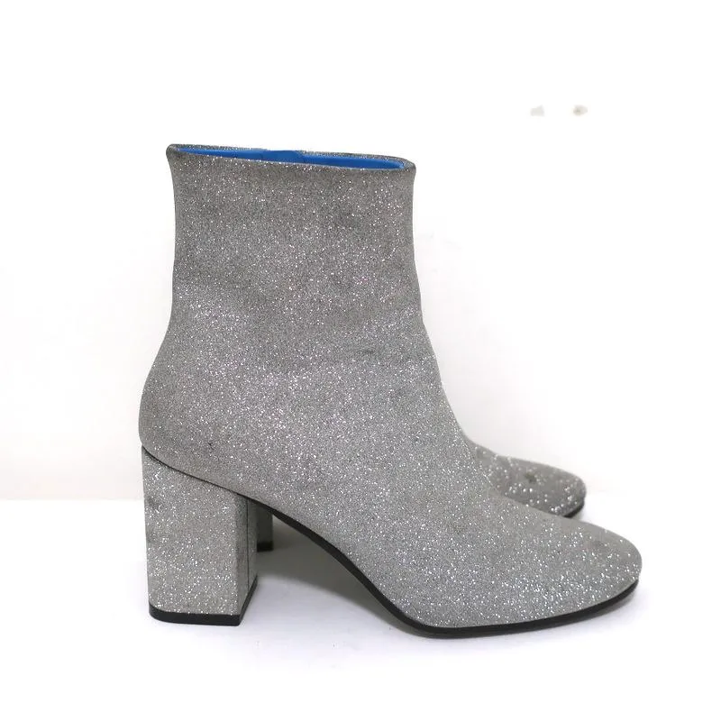 Bottes à cheville pailletées Balenciaga Argent Taille 37.5 Bottines à talon haut
