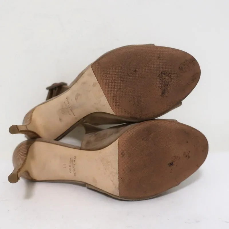 Barneys New York Co-Op Bottines Slingback Suédine Beige Taille 38 Talons Ouverts