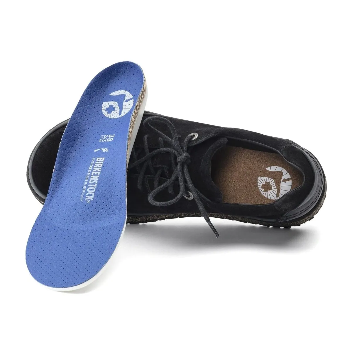 Birkenstock Femmes Honnef Bas Noir Suède Chaussures Birkenstock