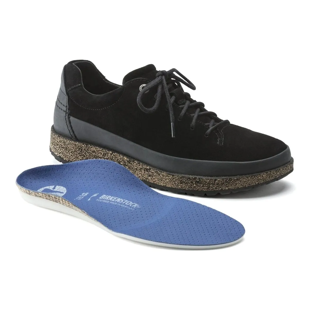 Birkenstock Femmes Honnef Bas Noir Suède Chaussures Birkenstock