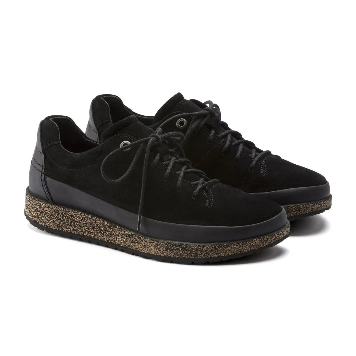 Birkenstock Femmes Honnef Bas Noir Suède Chaussures Birkenstock