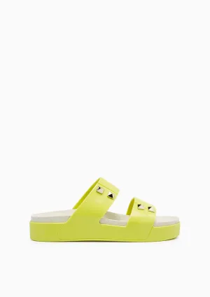 Sandales plates Boronia vert clair