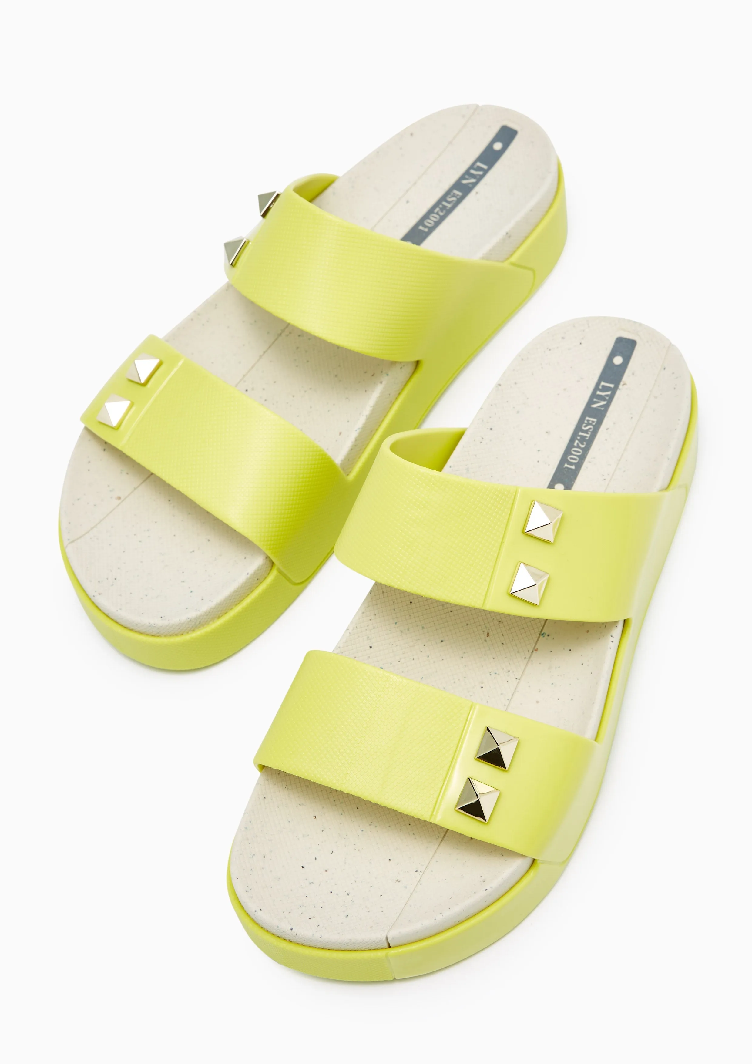 Sandales plates Boronia vert clair