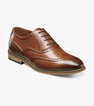 BOYS DUNBAR Oxford à bout pointu - Cognac