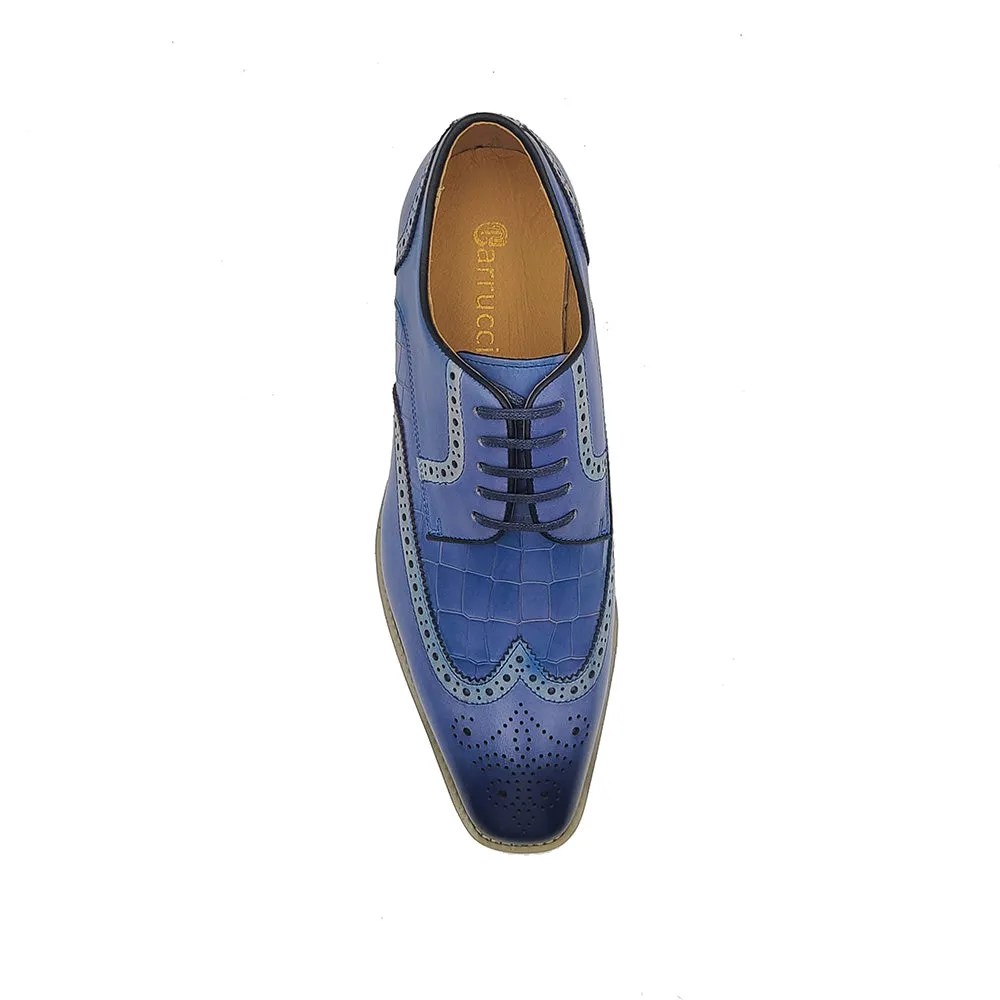 Carrucci KS515-35 Superbe Oxford à lacets - Bleu