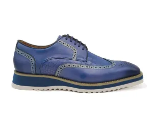 Carrucci KS515-35 Superbe Oxford à lacets - Bleu